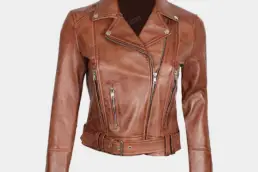 Brown Leather Jacket Womens